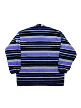 Load image into Gallery viewer, Ellesse Purple Striped Reversible Fleece Zip-Up
