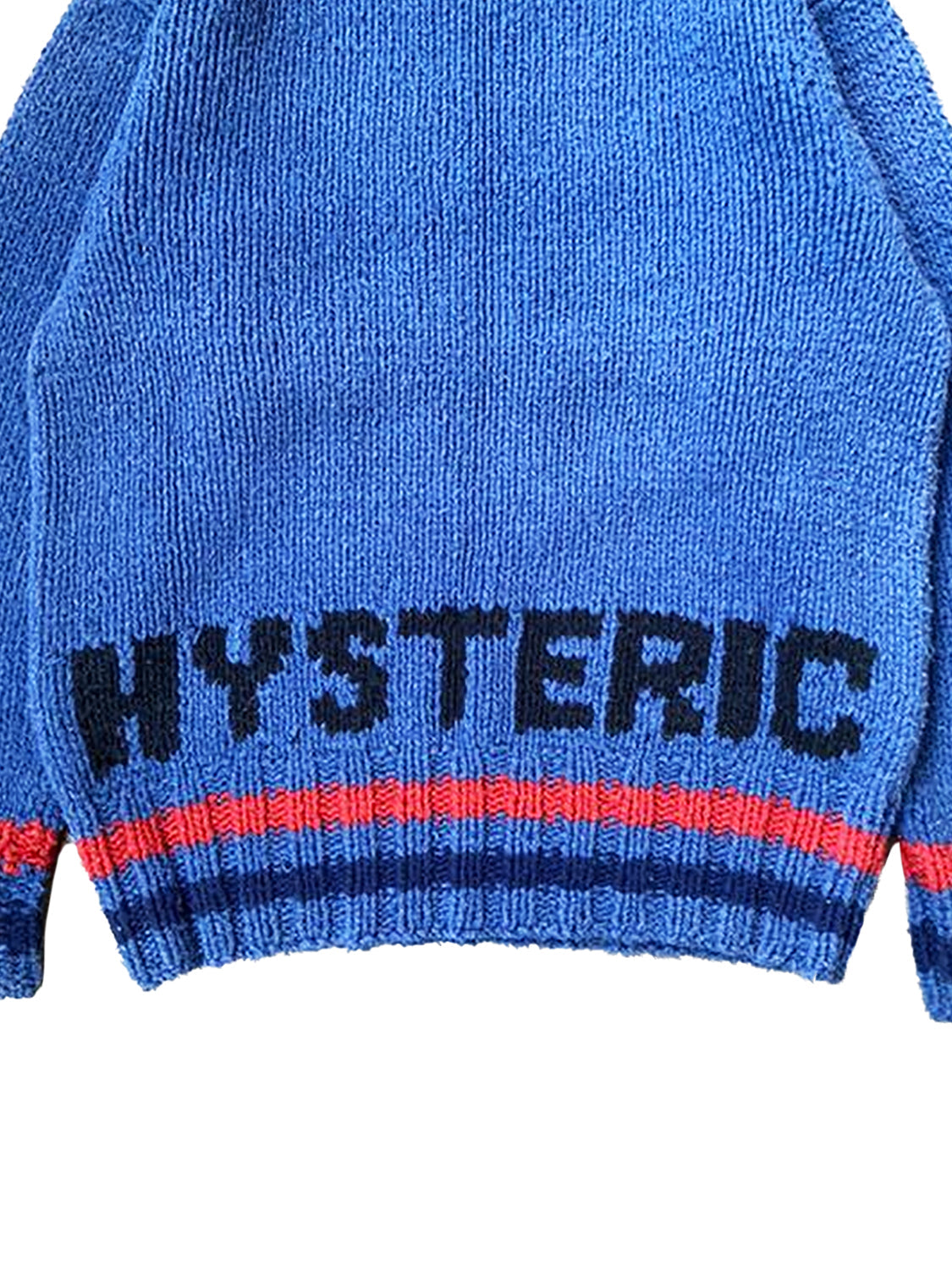 Hysteric Glamour Large H Blue and Red Knit Sweater – intoike