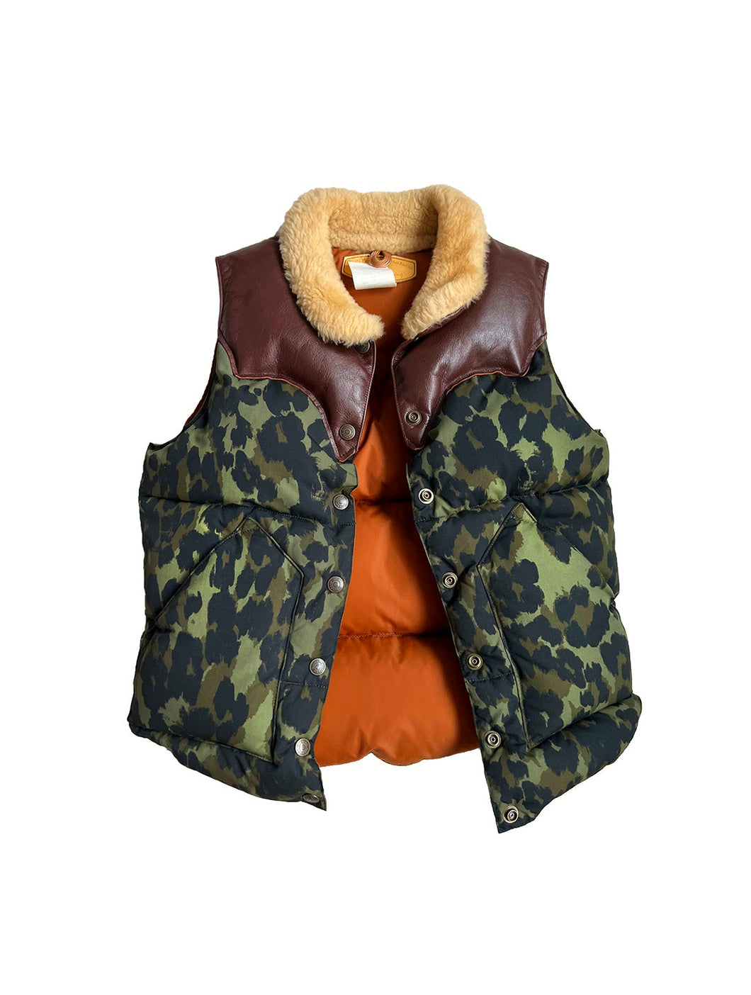 Hysteric Glamour Green Camouflage Puffer Vest