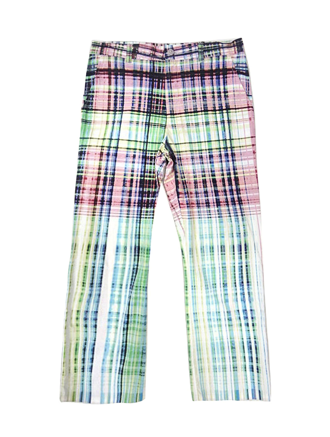 Issey Miyake HAAT Multicolor Plaid Pants