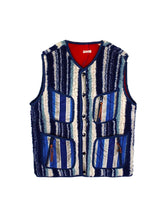 Load image into Gallery viewer, Kapital Blue Stripe Shearling Vest
