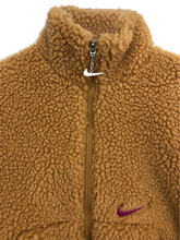 Load image into Gallery viewer, Nike Fleece Brown Cropped Jacket
