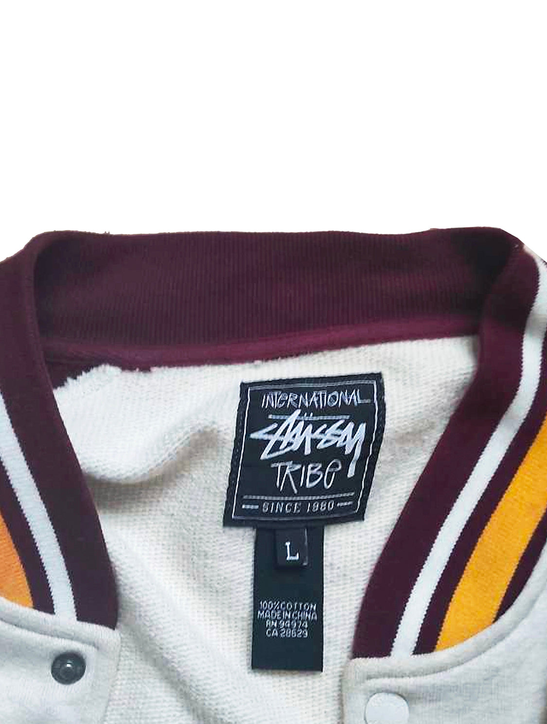Stussy Limited Edition Maroon Athletic Varsity Jacket – intoike