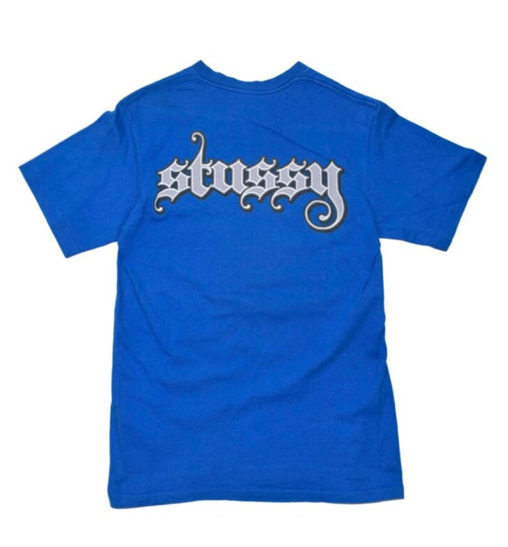 Stussy Vintage Blue Metal T-Shirt – intoike