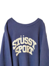 Load image into Gallery viewer, Stussy x Champion Sport Vintage Navy Crewneck

